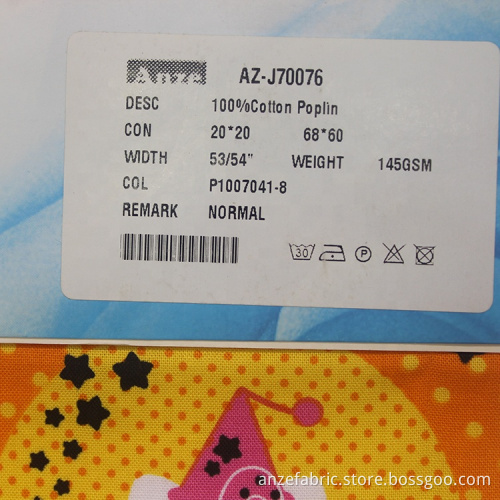 Wholesale Custom Cartoon Printed 100% Cotton Poplin Fabric
